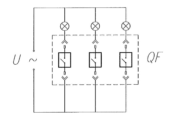 Рисунок 13 - Электрическая схема измерения глубины вхождения подвижных контак­тов в неподвижные.