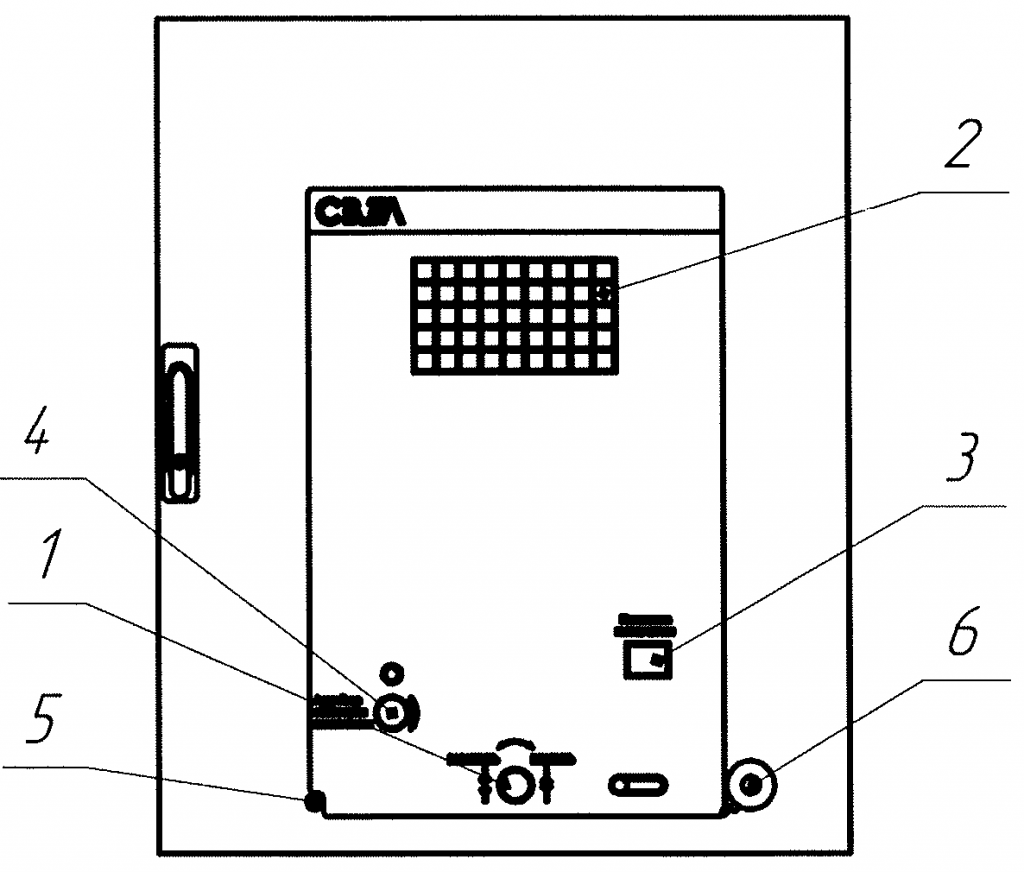 Рисунок 4В - Дверь отсека выдвижного элемента (для КВЭ с выключателями серии BB/TEL и моторизацией)