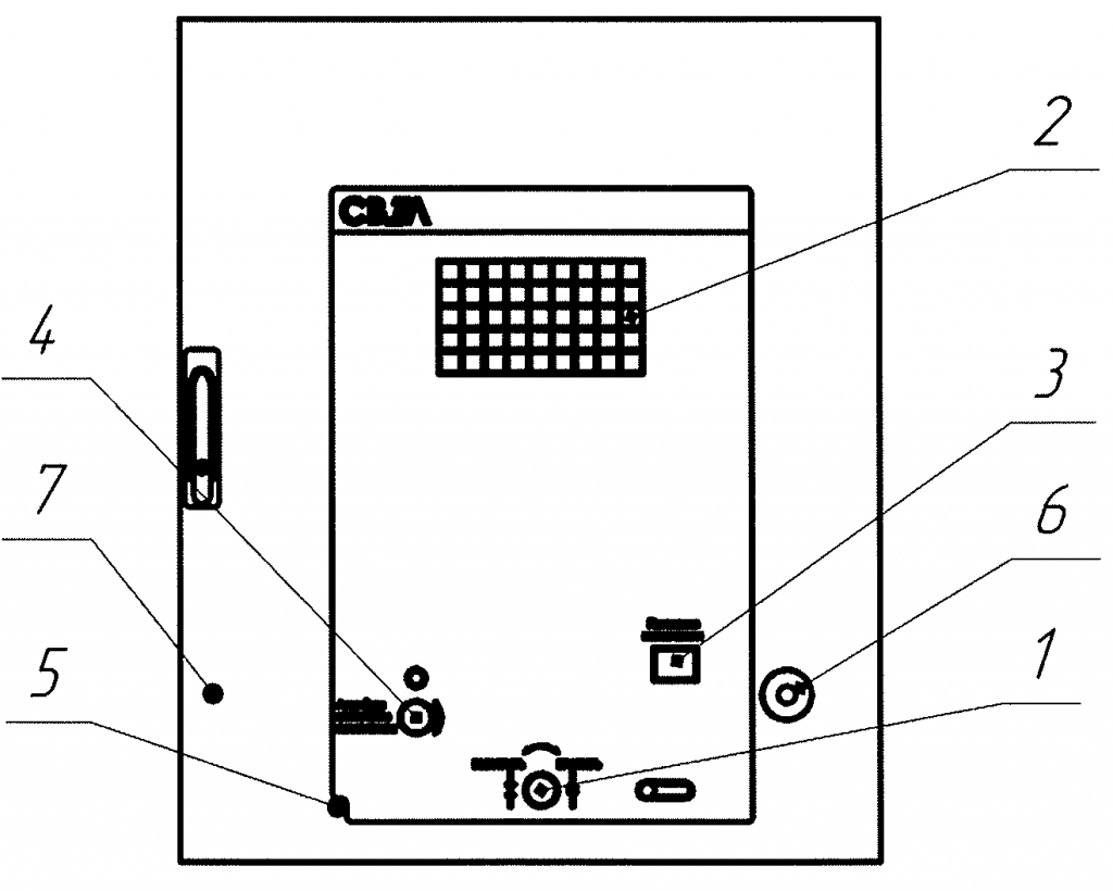 Рисунок 4Г - Дверь отсека выдвижного элемента (для КВЭ с выключателями серии BB/TEL и моторизацией)