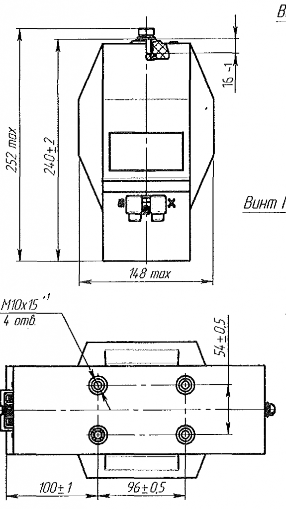 Рис, А1 Общий вид трансформатора напряжения НОЛ-СВЭЛ-б(10)