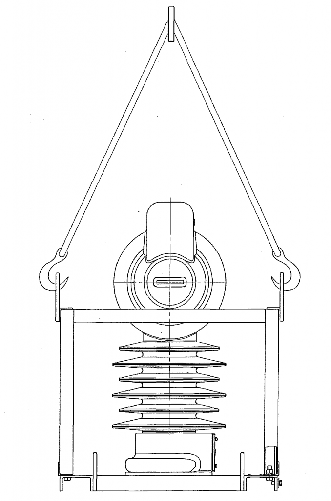 Схема строповки трансформатора ТОЛ-СВЭЛ-35 III
