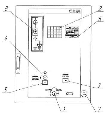 Рисунок 4 - Дверь отсека выдвижного элемента (пример для выключателя ВВ/ТЕL).