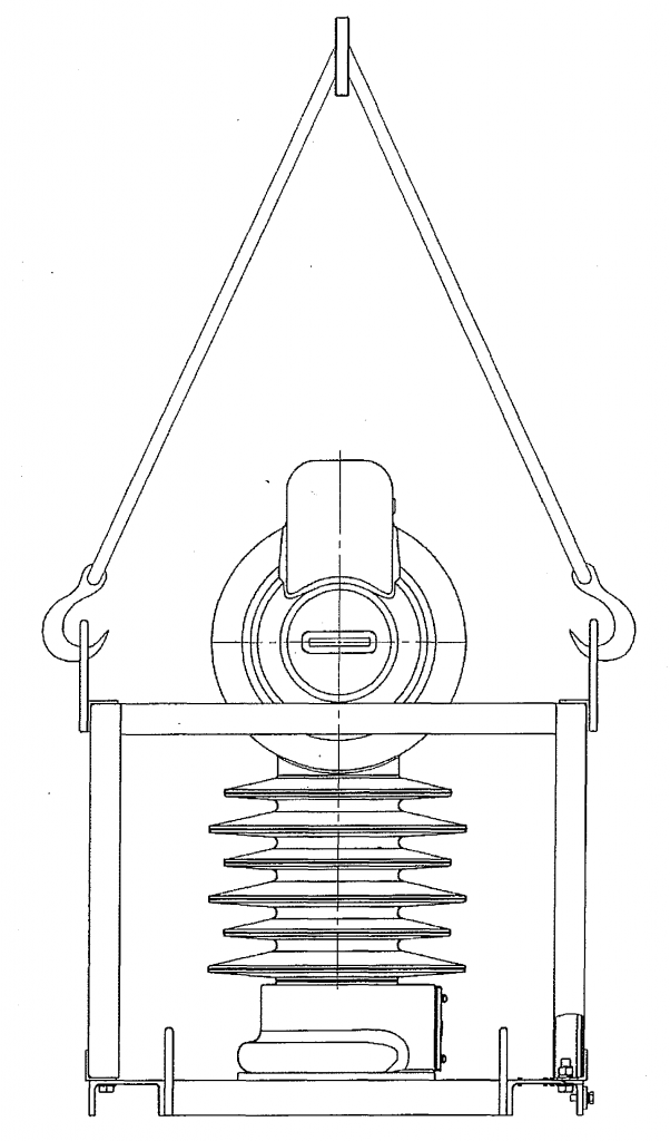 Схема строповки трансформатора ТОЛ-СВЭЛ-35 III