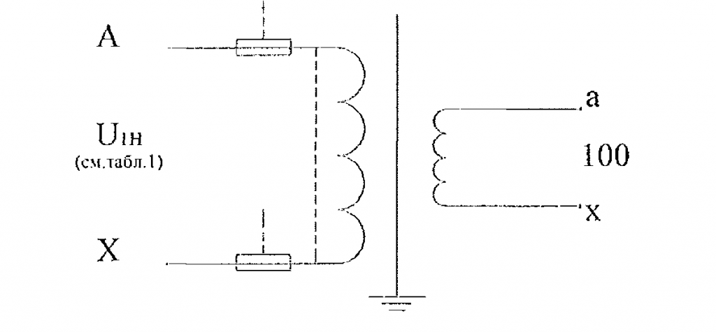 Рис. А7 Принципиальная электрическая схема трансформатора НОЛП-СВЭЛ-б(10) М