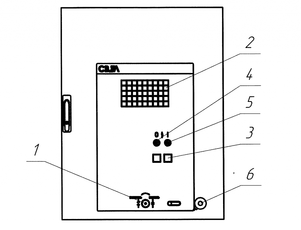 Рисунок 4А - Дверь отсека выдвижного элемента (КВЭ с вакуумным выключателем VD4).