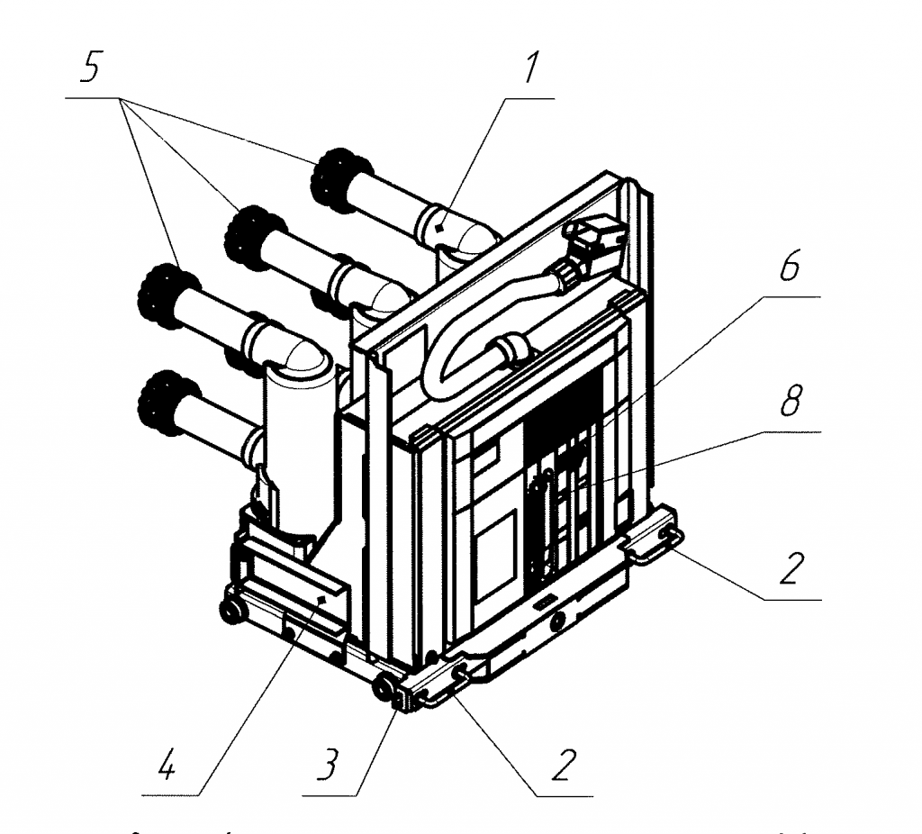 Рисунок ЗБ - Кассетный выдвижной элемент с вакуумным выключателем серии VD4.
