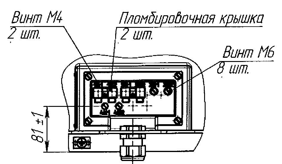 Рис. А. 5 - Клеммник трансформатора тока ТОЛ-СВЭЛ-35 IIIM-4.2 (4.1) с четырьмя вторичными обмотками