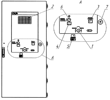 Рисунок 6а - Дверь отсека выдвижного элемента (для КВЭ с выключателями серии ВВ/ТЕL).